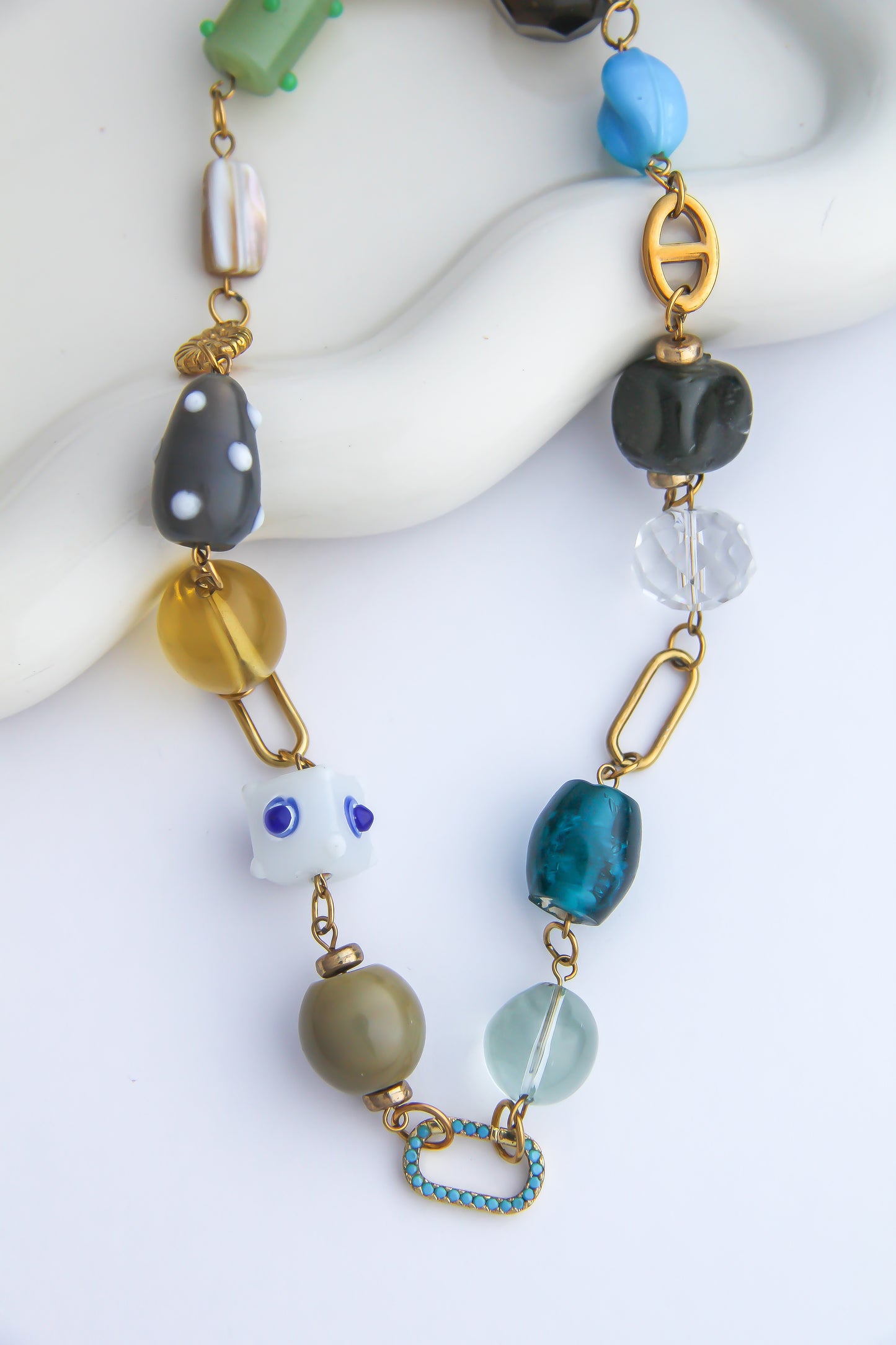 The Beaded Collage Necklace