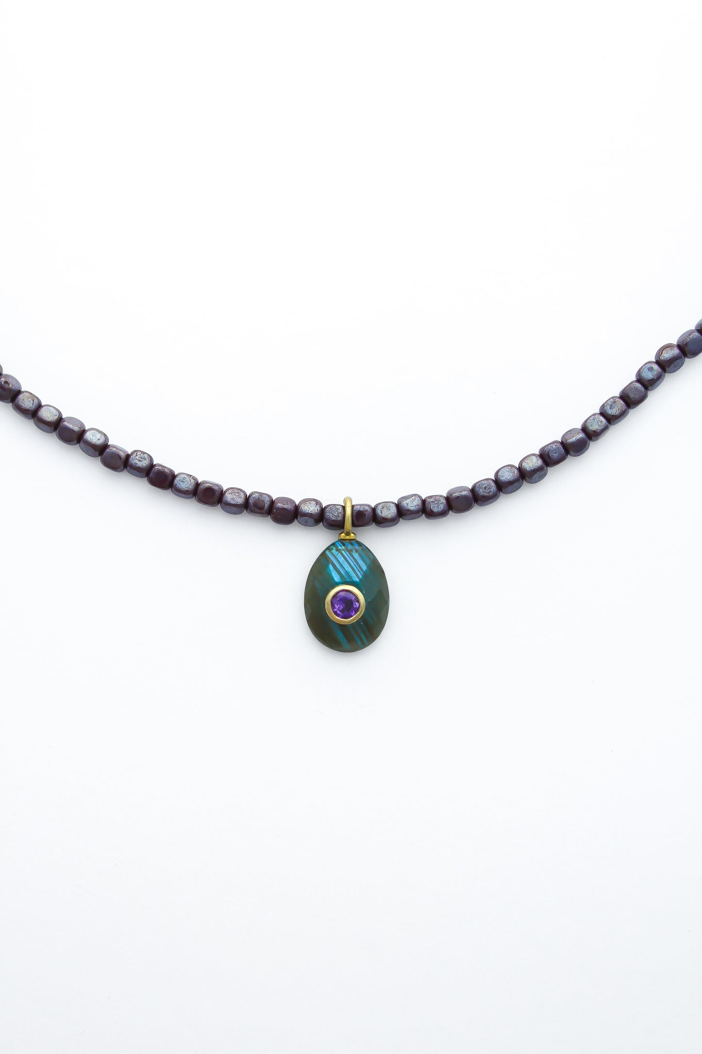 The Labradorite and Amethyst Candy Gemstone Necklace