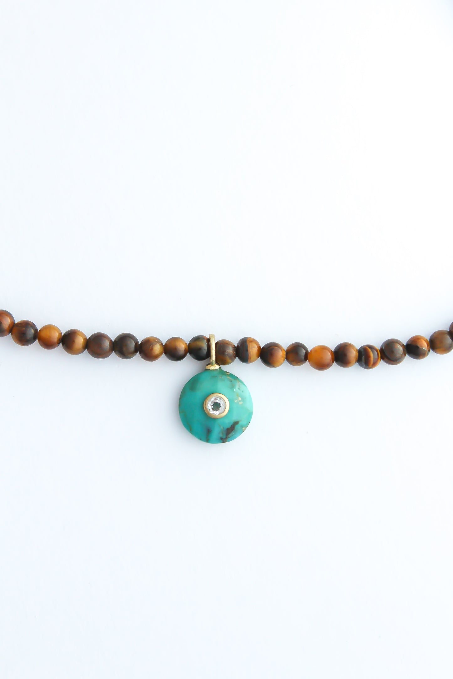 The Tiger's Eye and Turquoise Candy Gemstone Necklace