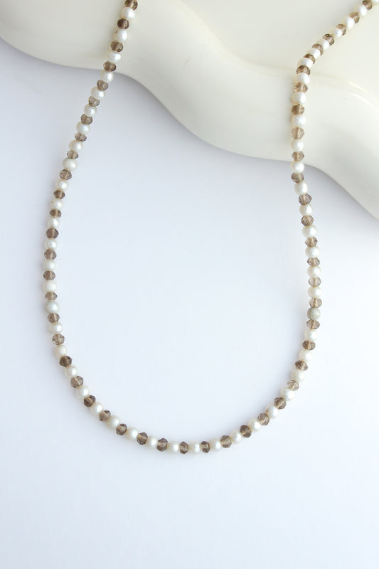 The Labradorite and Pearl Necklace