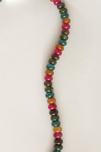 The Multicolored Jade Charm Base Necklace