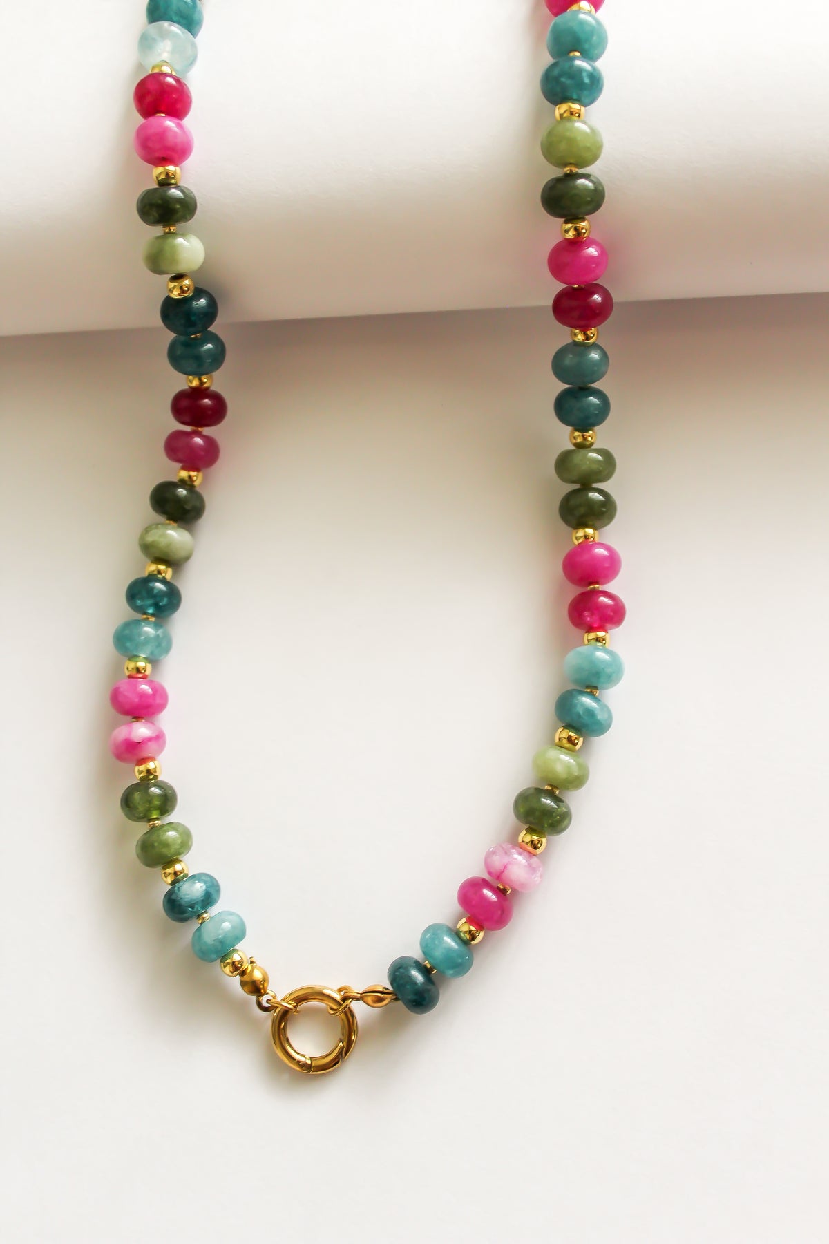 The Jade and Gold Charm Base Necklace
