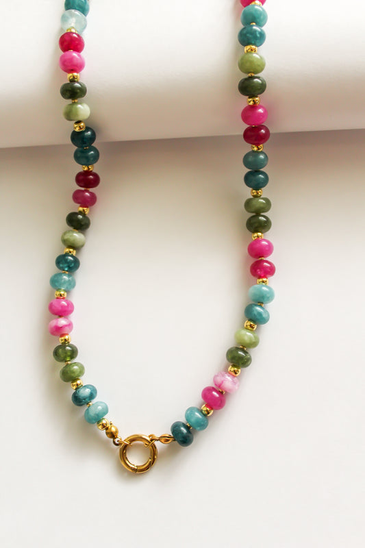 The Jade and Gold Charm Base Necklace