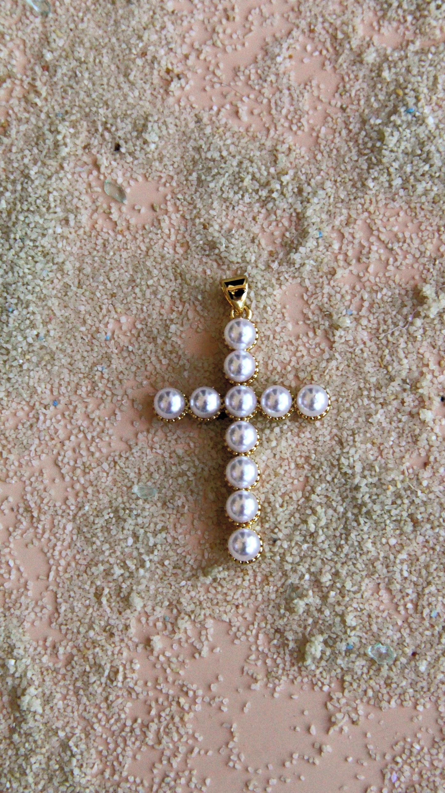 The Pearl Cross Charm