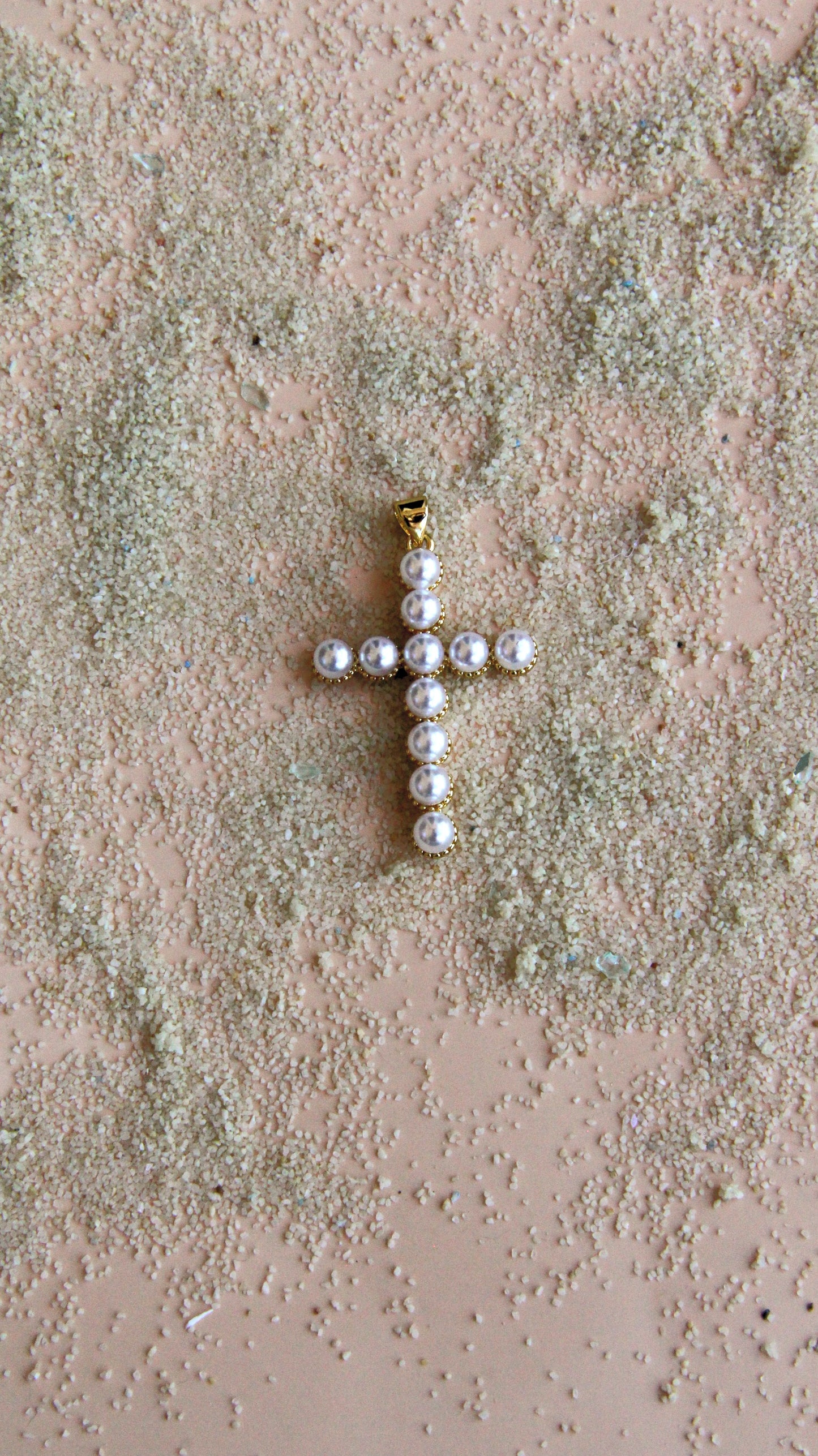 The Pearl Cross Charm