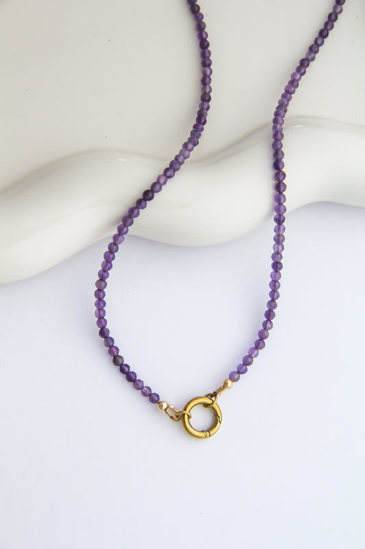 Amethyst Charm Base Necklace