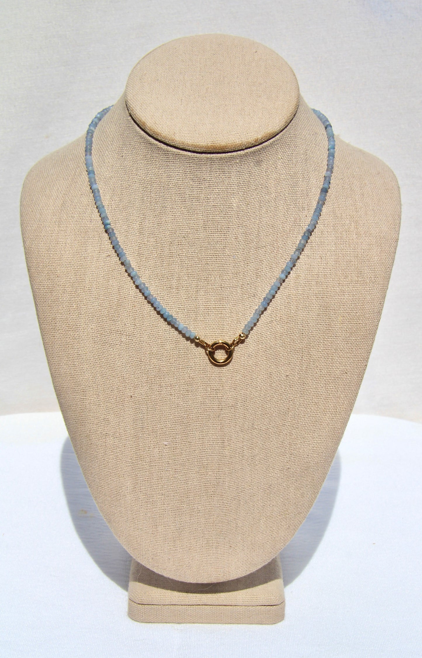 Blue Calcite Charm Base Necklace