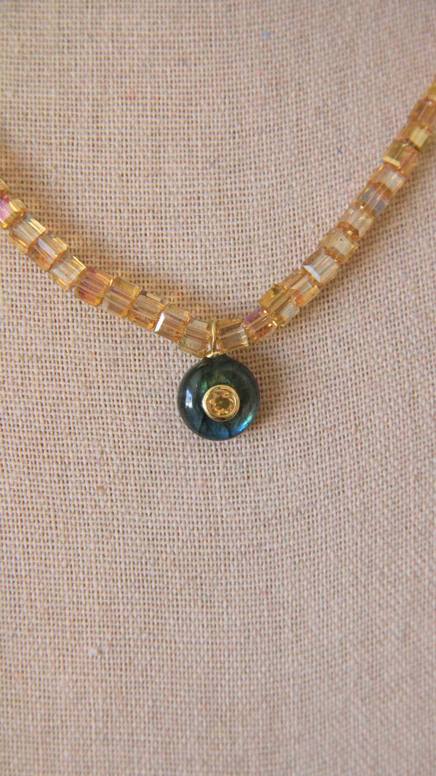 The Citrine and Labradorite Candy Gemstone Necklace
