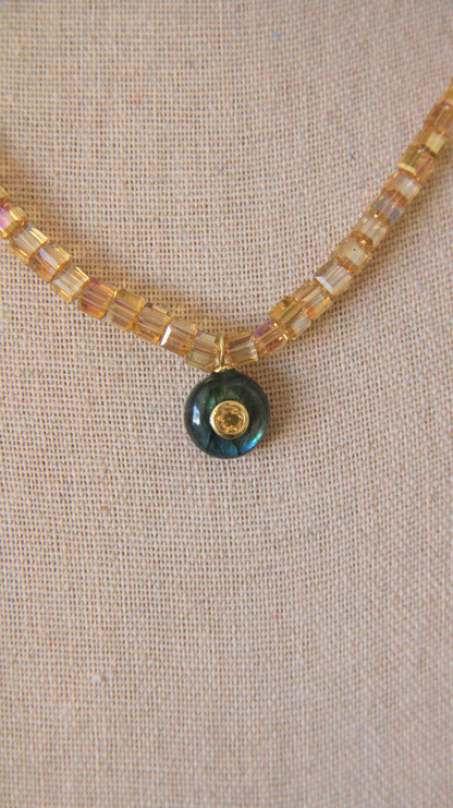 The Citrine and Labradorite Candy Gemstone Necklace