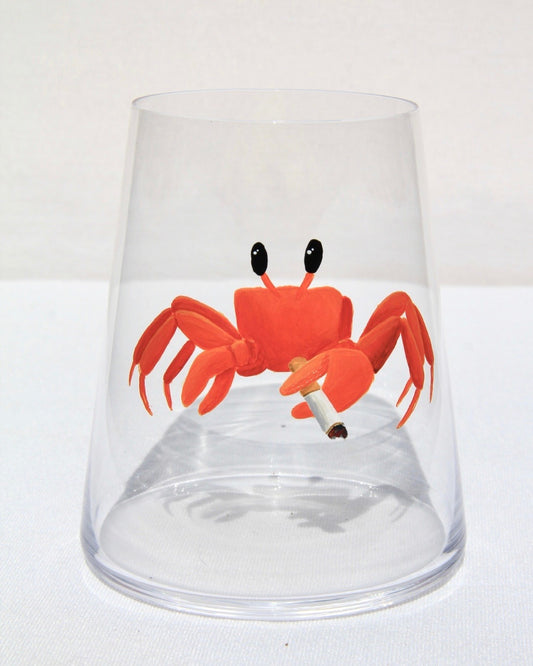Smoking Crab Wine Glass