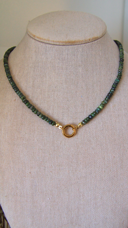 Dragon's Blood Jasper Charm Base Necklace