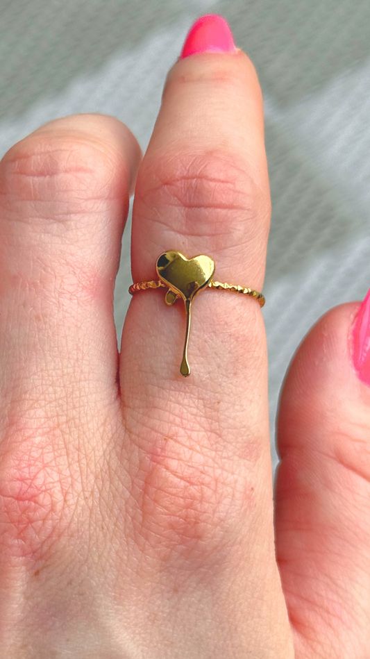 The Dripping Heart Ring
