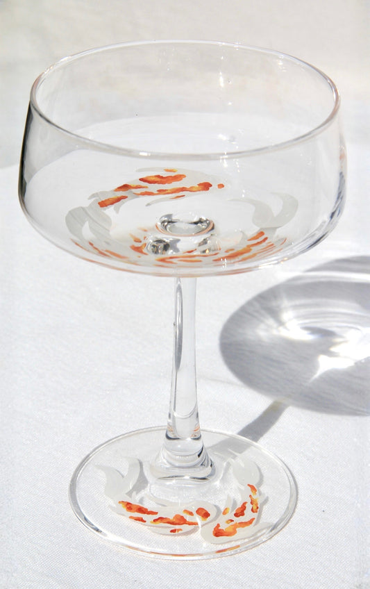 Koi Fish Martini Glass