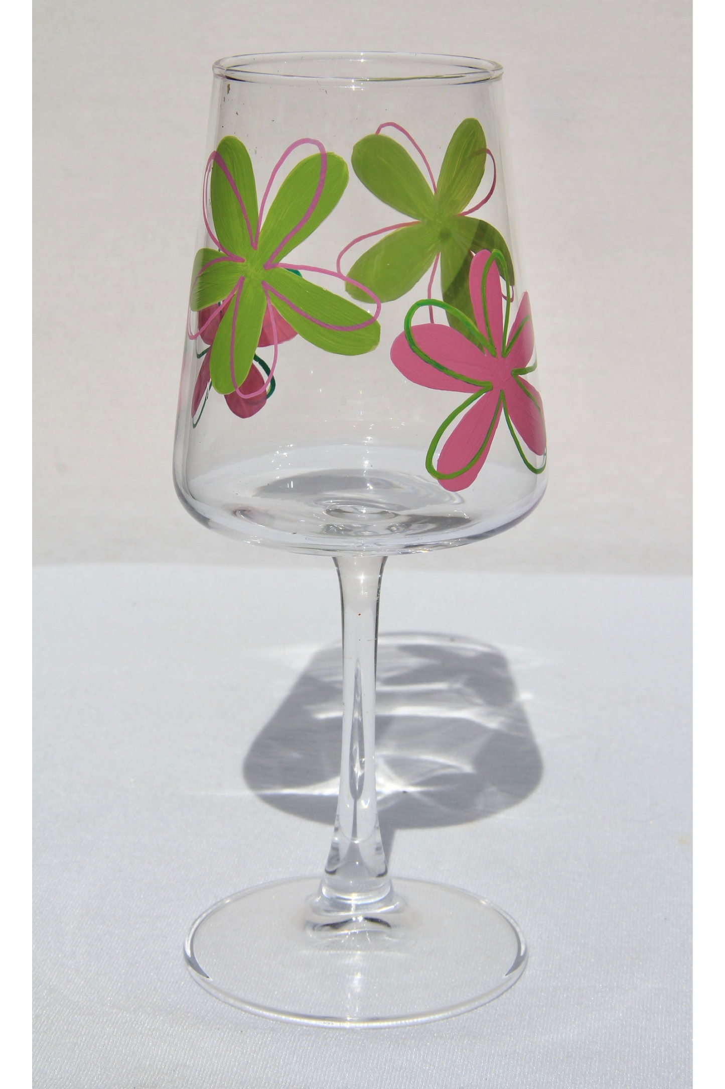 Flowers Wine Glass