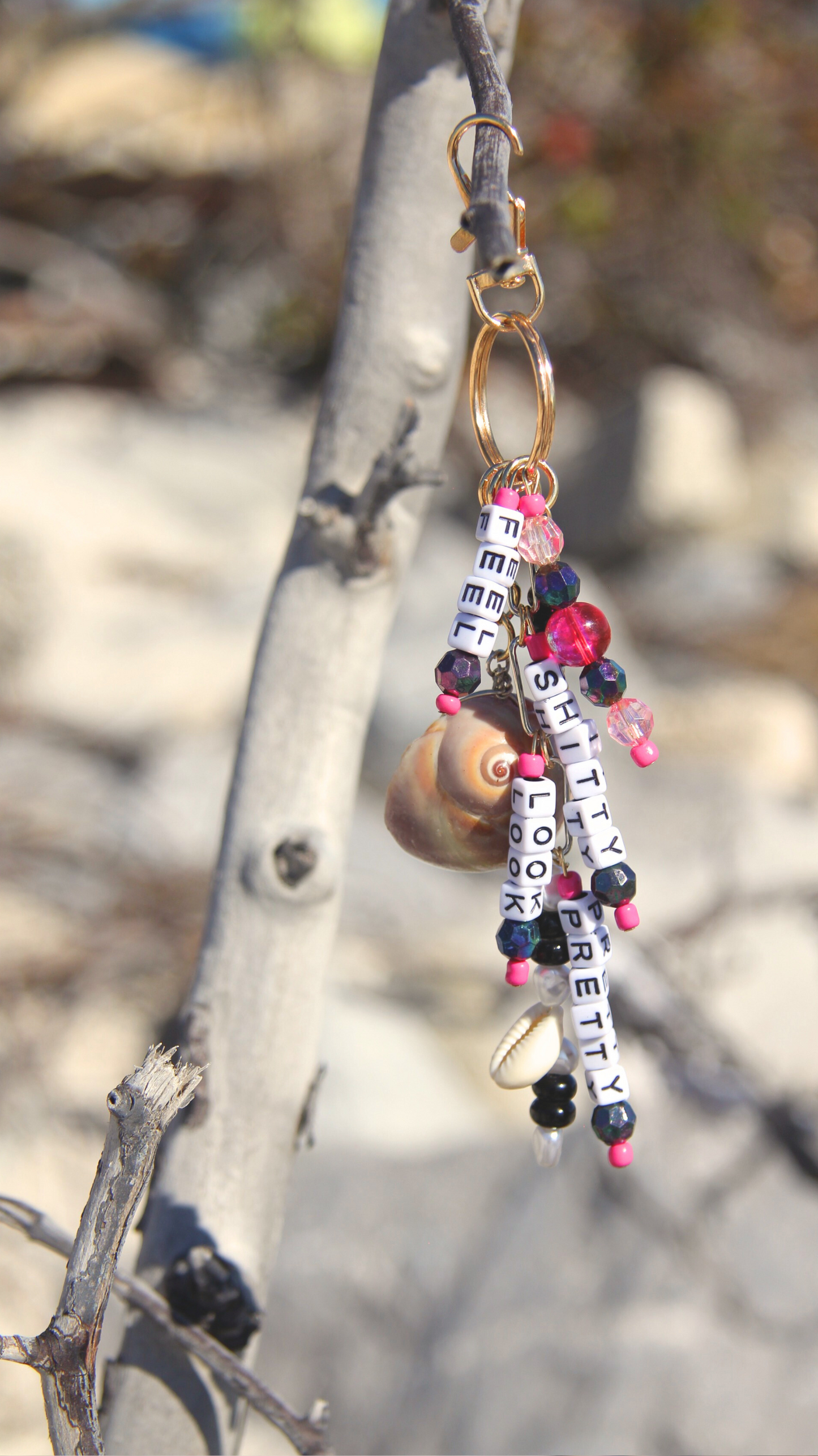 The Feel Sh!tty Look Pretty Keychain/Purse Charm
