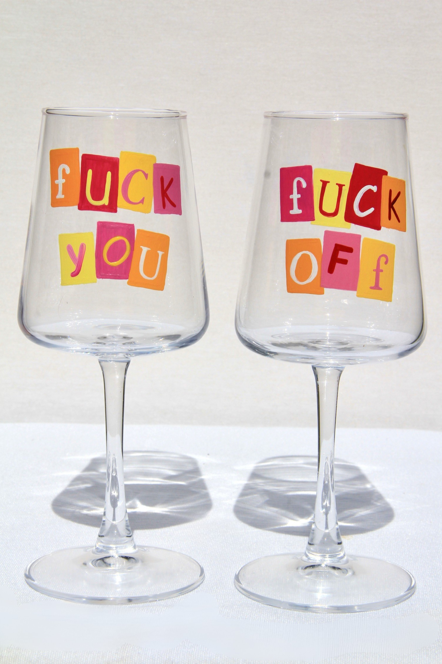 F Off Wine Glass