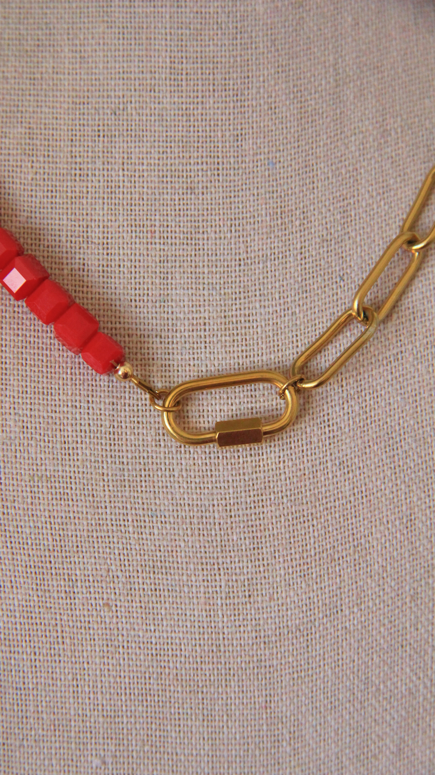 Half Amren Half Paperclip Carabiner Necklace
