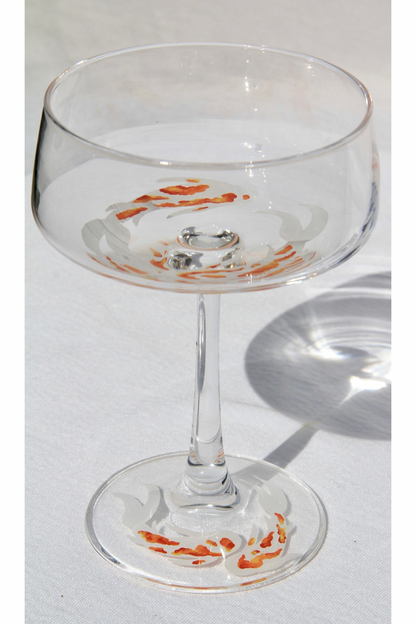 Koi Fish Martini Glass