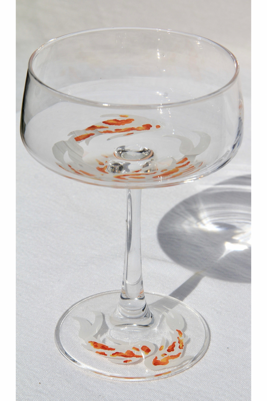 Koi Fish Martini Glass