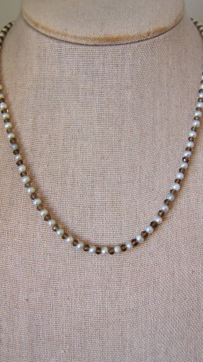 The Labradorite and Pearl Necklace