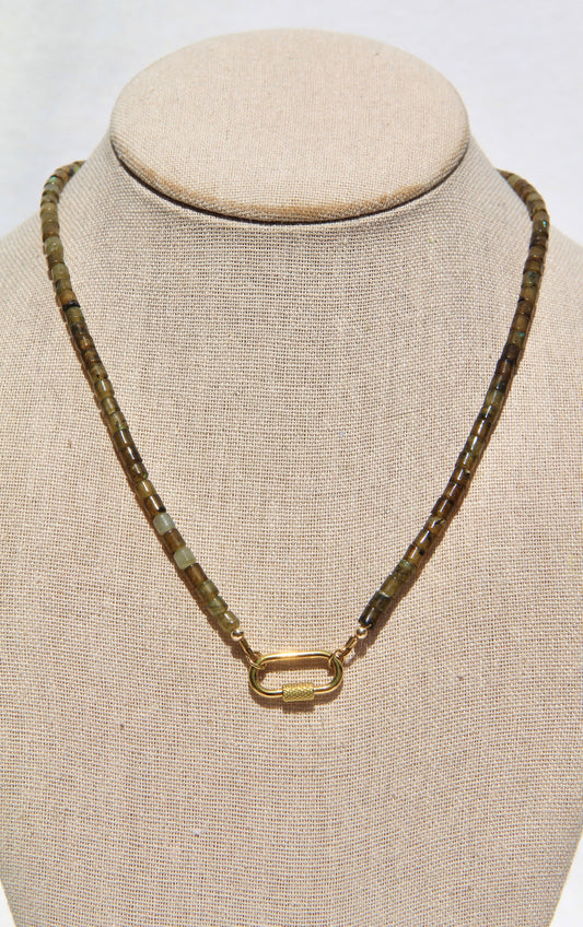The Labradorite Charm Base Necklace