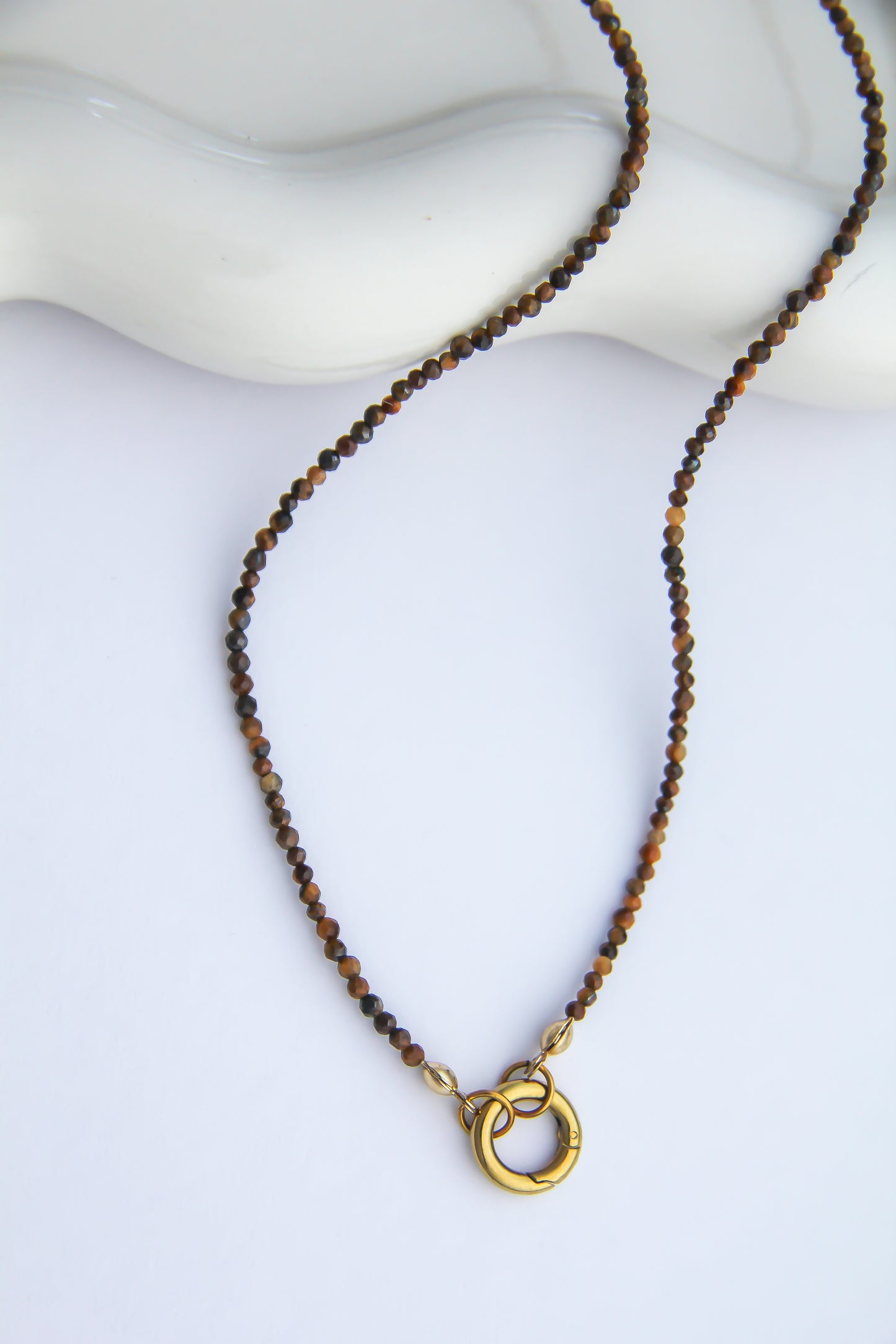 The Mini Tiger's Eye Charm Base Necklace