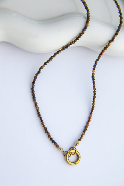 The Mini Tiger's Eye Charm Base Necklace