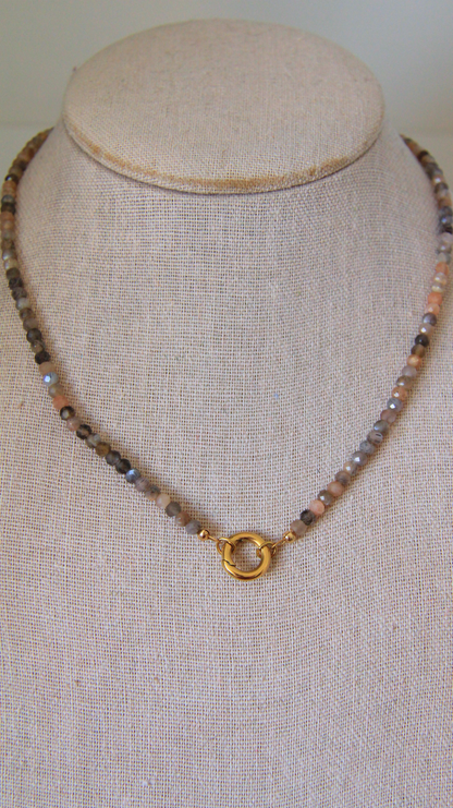 The Moonstone Charm Base Necklace