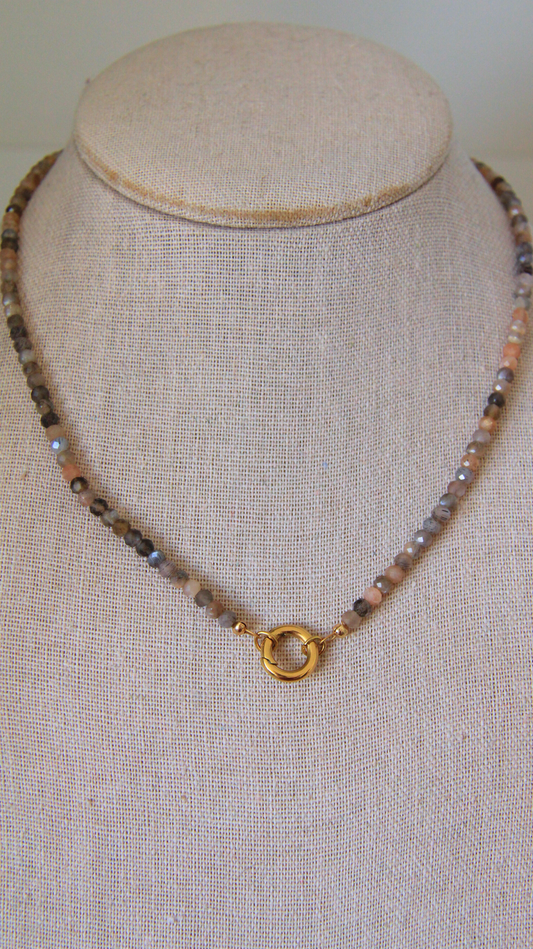 The Moonstone Charm Base Necklace