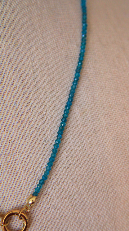 The Neon Apatite Charm Base Necklace