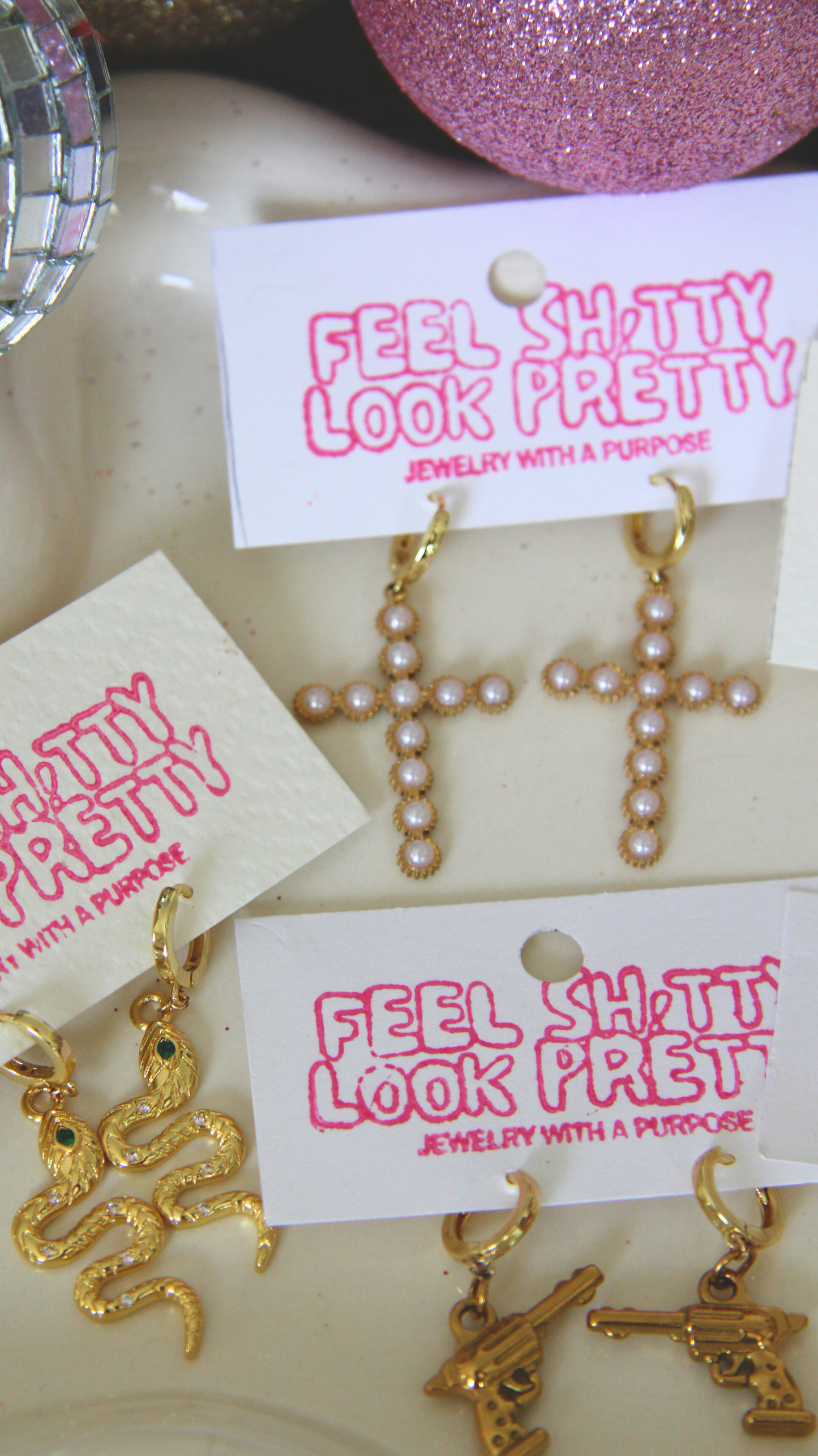 The Pearl Cross Huggies