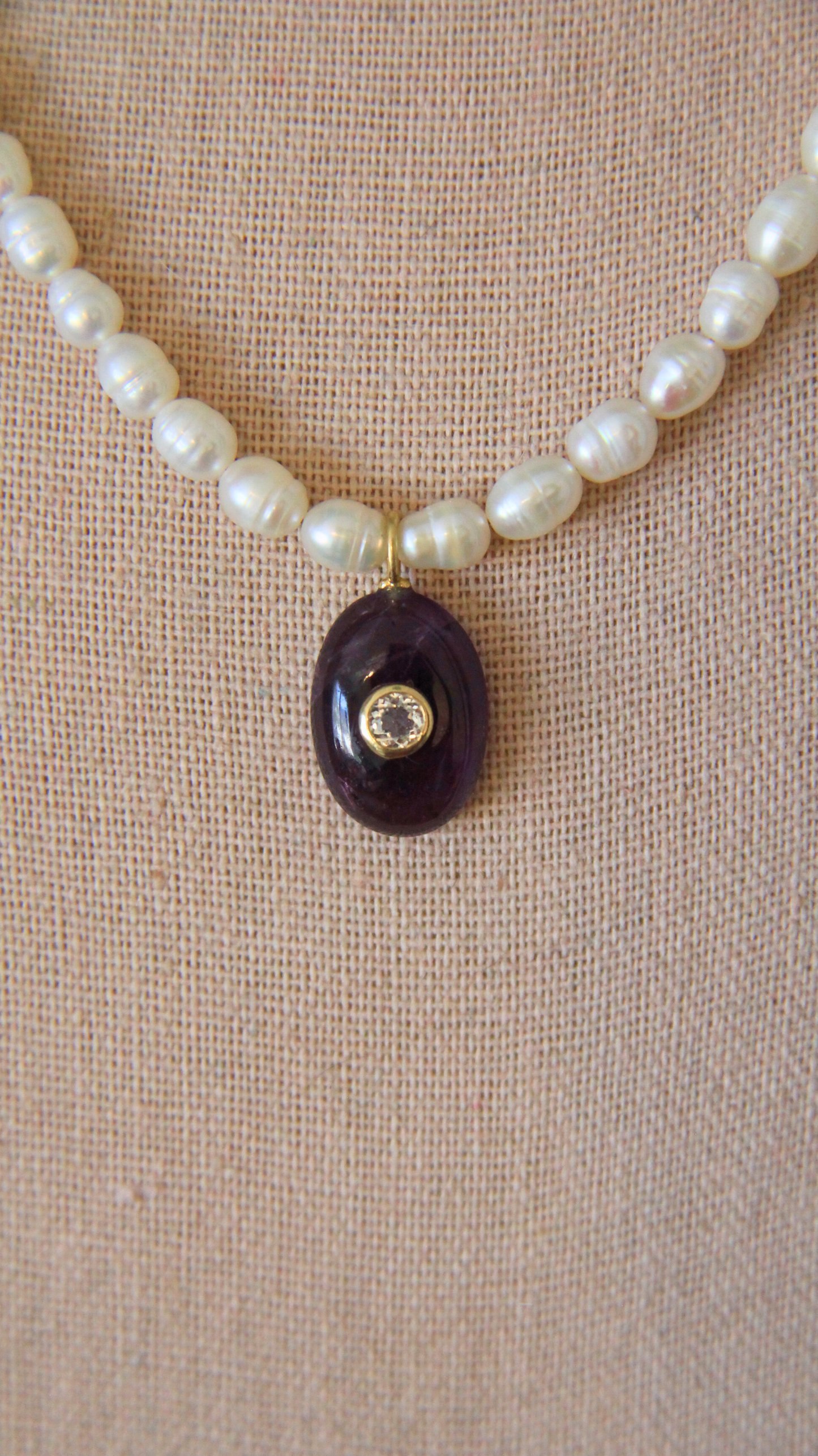 The Pearl and Amethyst Candy Gemstone Necklace