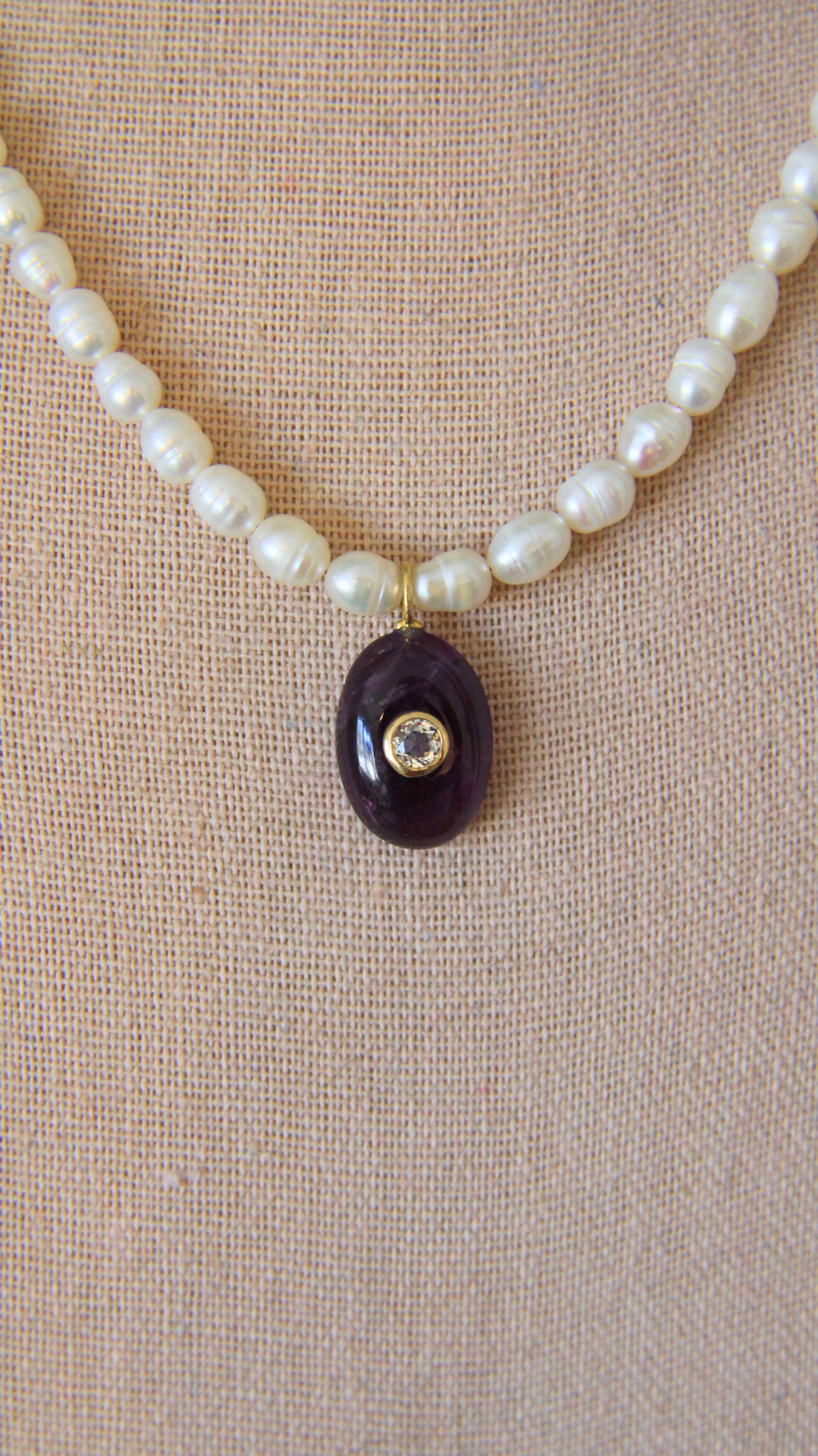 The Pearl and Amethyst Candy Gemstone Necklace