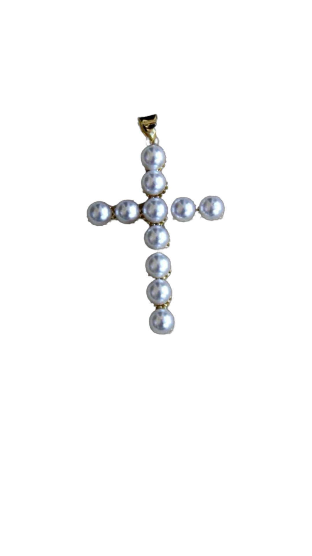 The Pearl Cross Charm