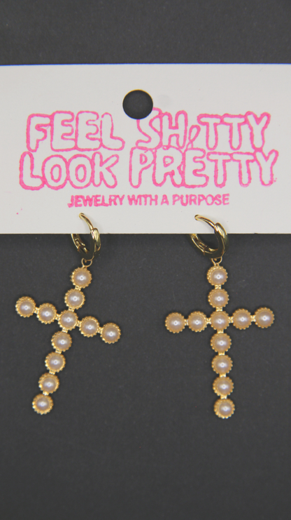 The Pearl Cross Huggies