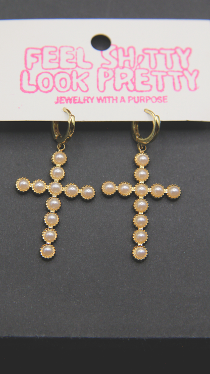The Pearl Cross Huggies