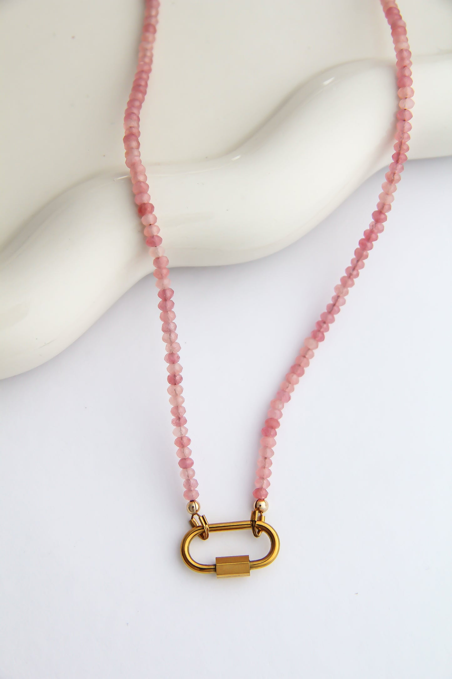 Pink Aventurine Charm Base Necklace