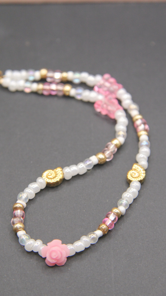 The Pink Rose Phone Chain