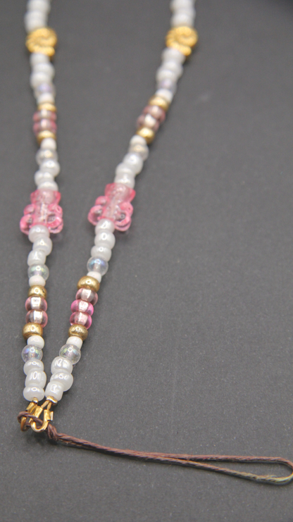 The Pink Rose Phone Chain