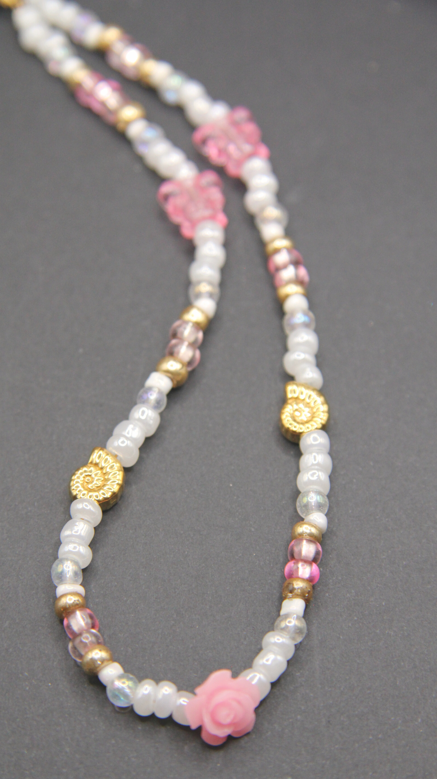 The Pink Rose Phone Chain