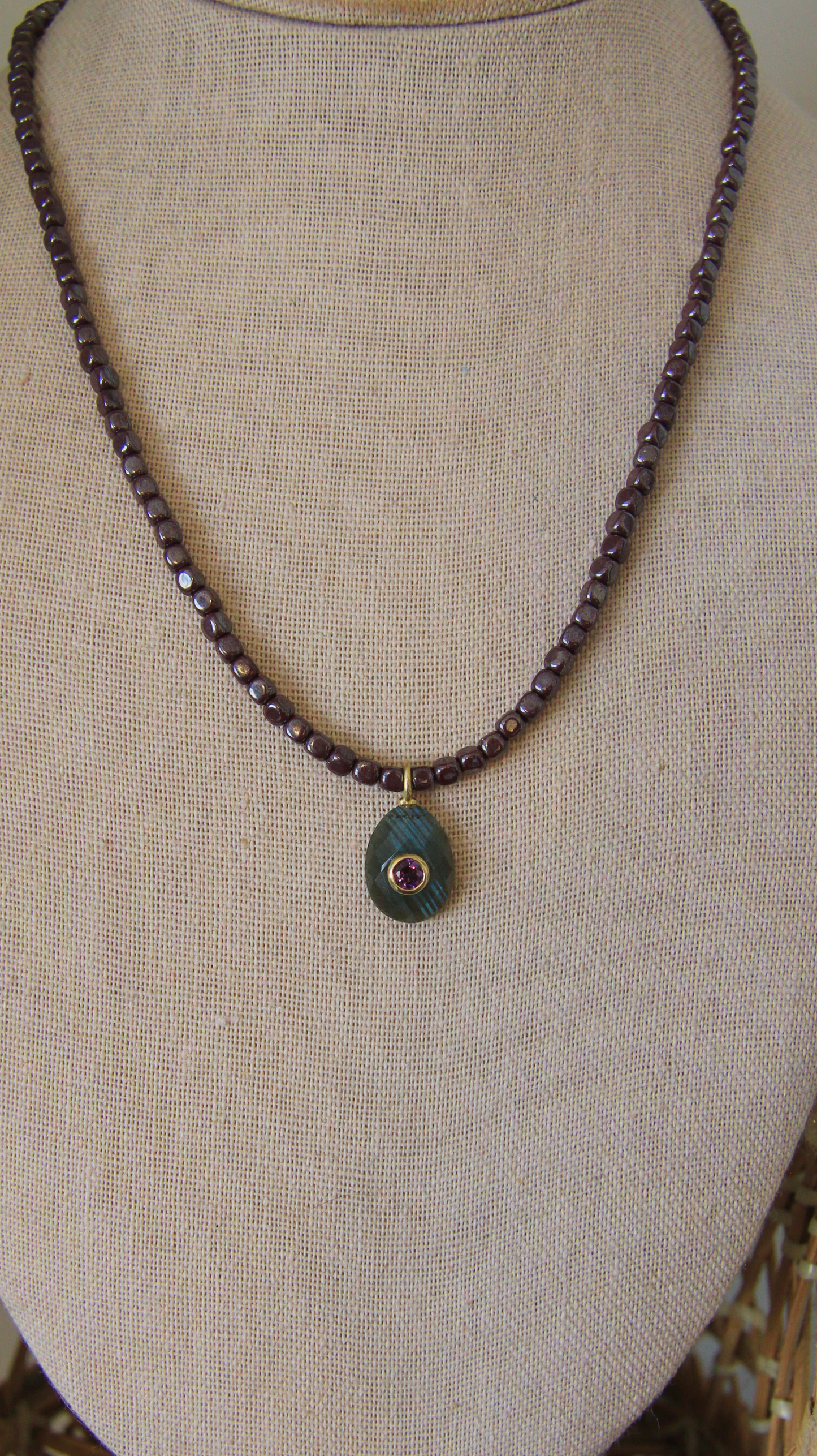 The Labradorite and Amethyst Candy Gemstone Necklace