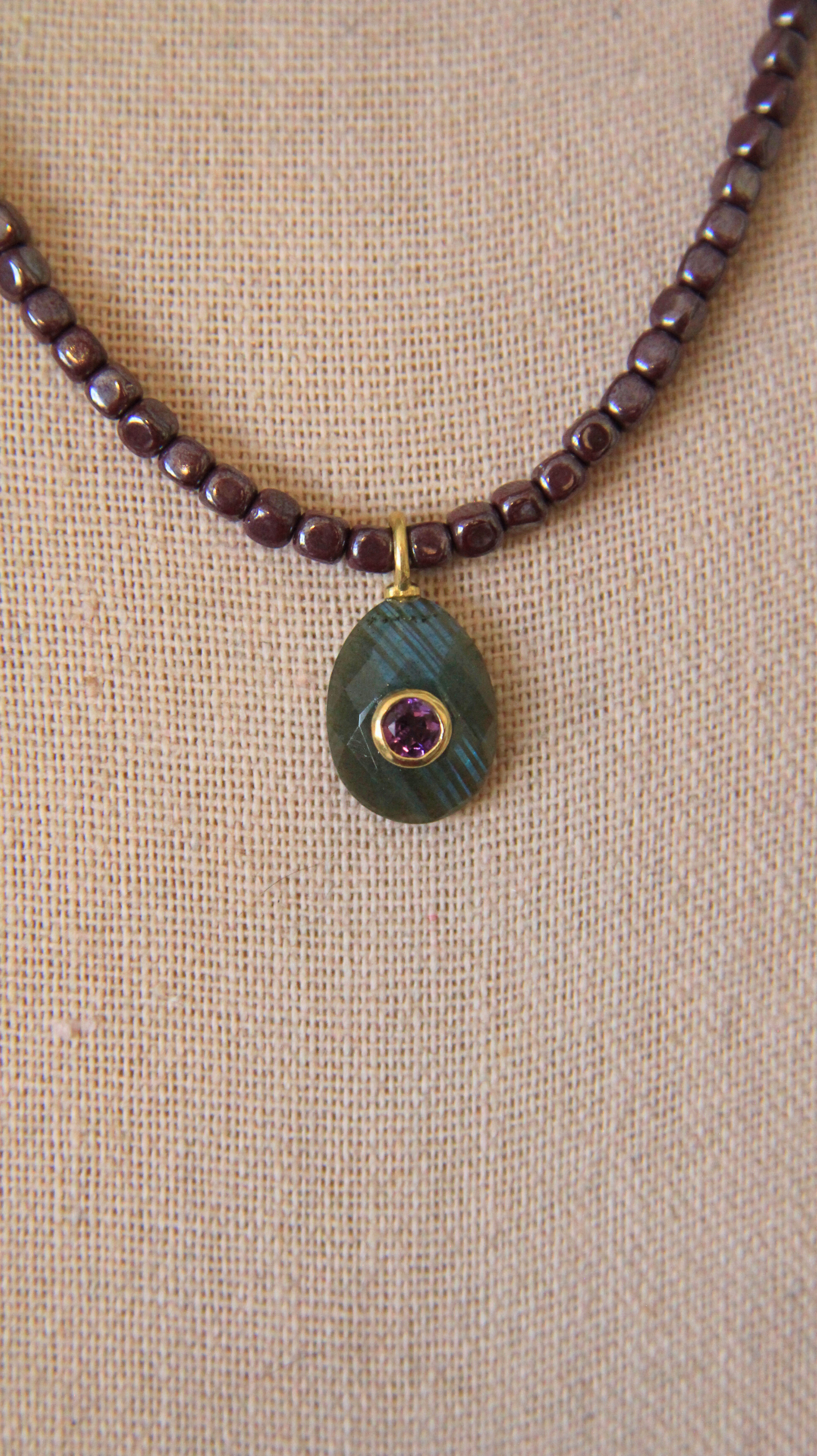 The Labradorite and Amethyst Candy Gemstone Necklace