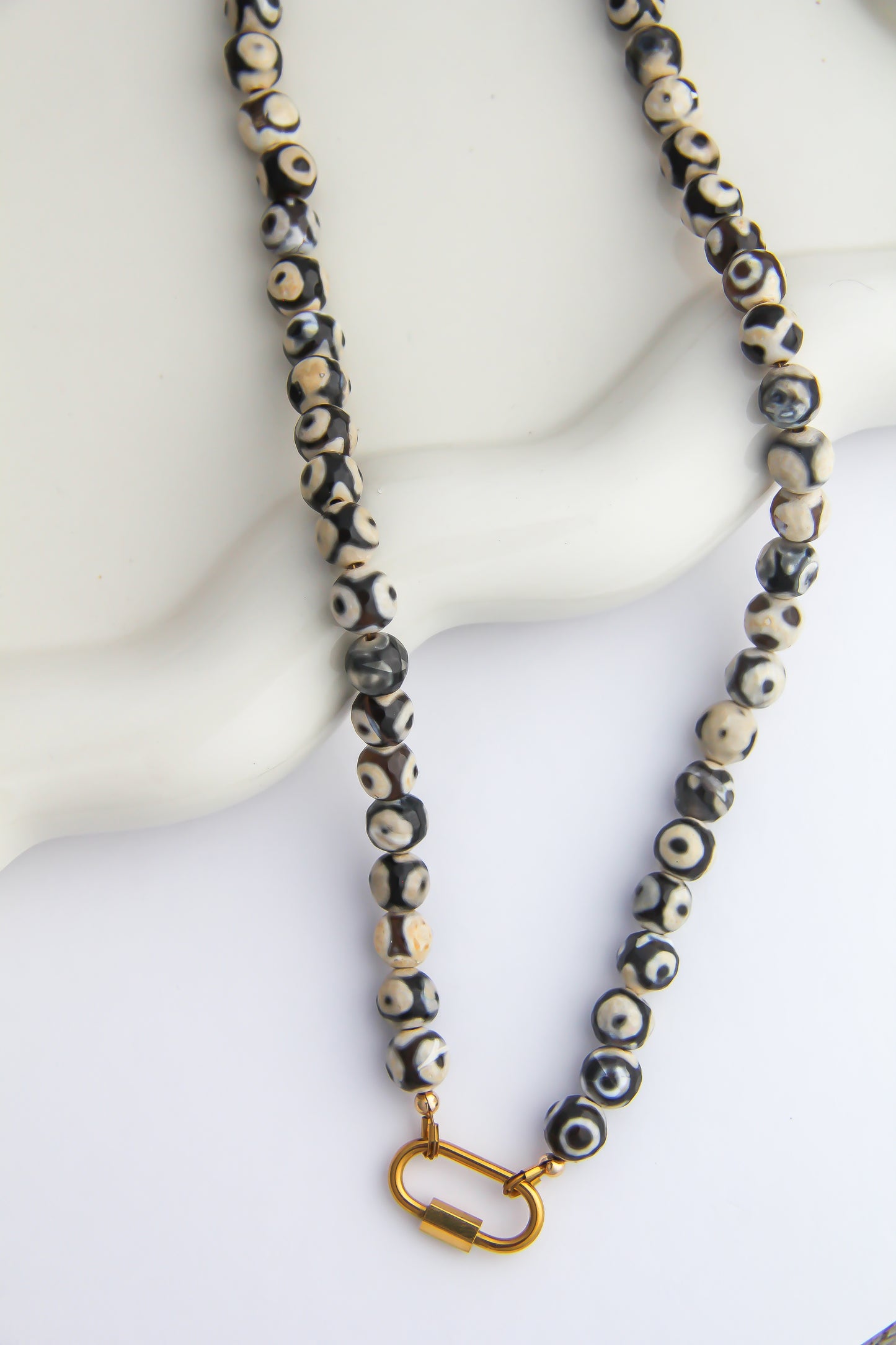 The Tibetan Agate Carabiner Necklace