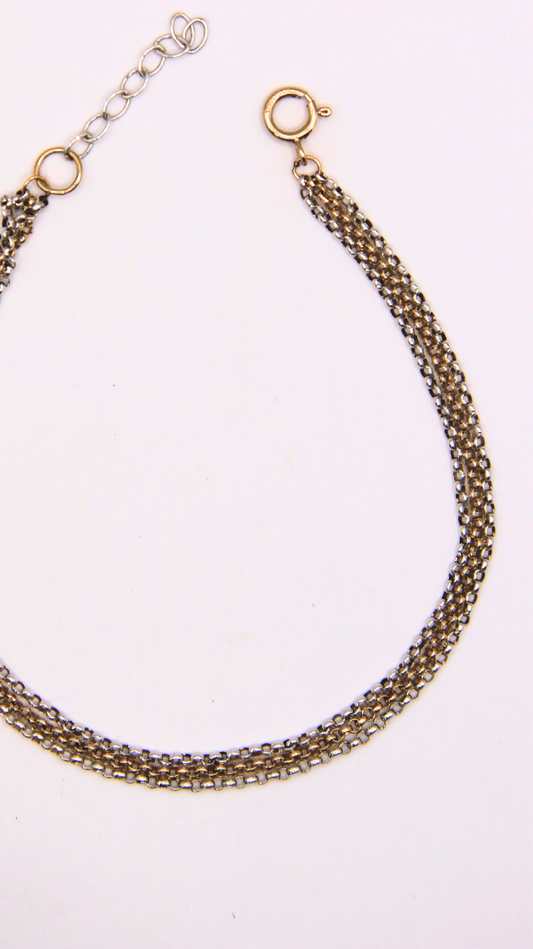 The Triple Heather Chain Bracelet